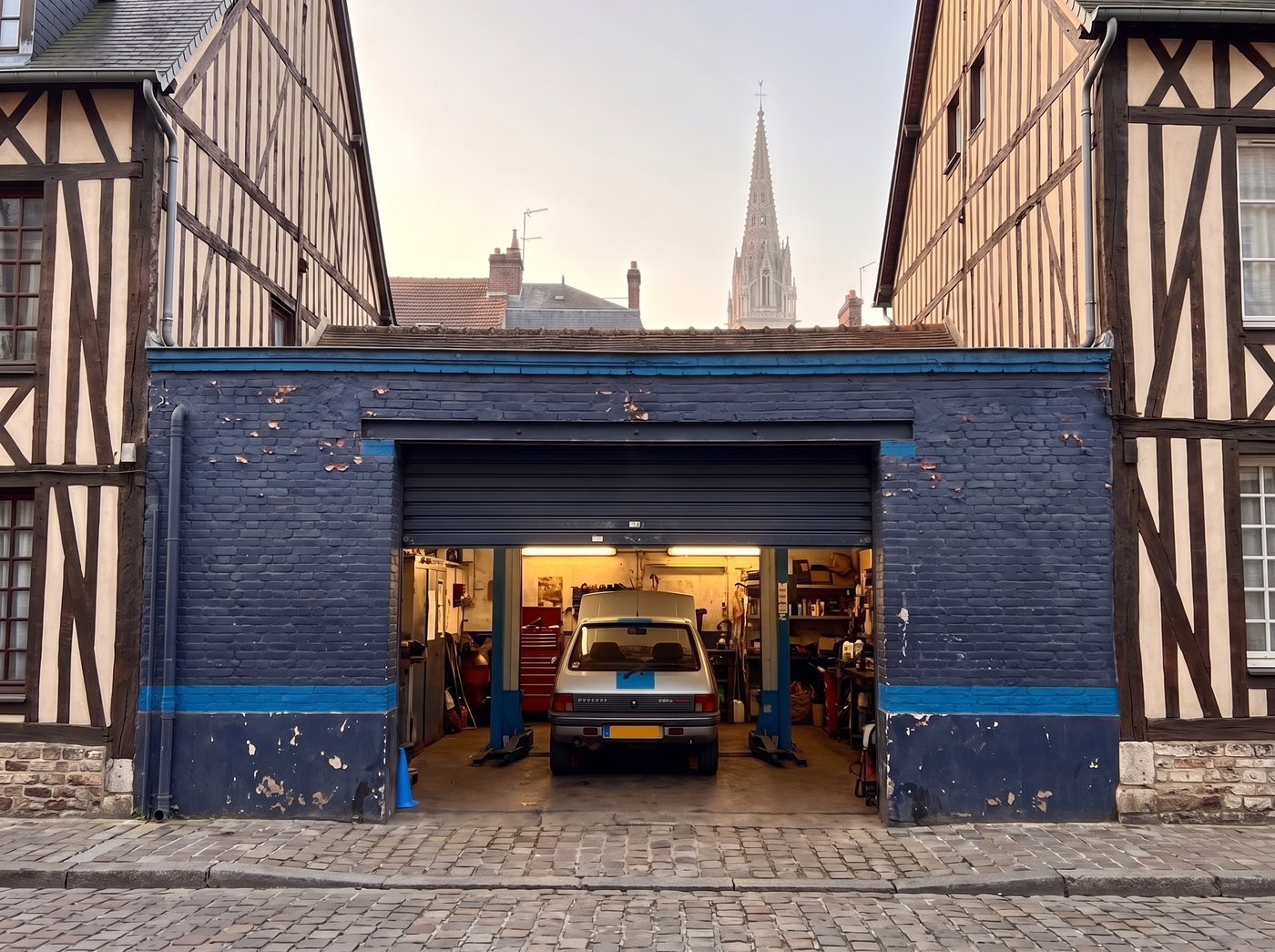 Façade de Rouen Garage, garage automobile en centre-ville de Rouen